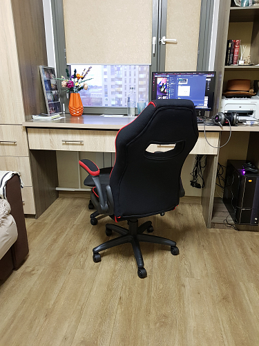 Компьютерное кресло Plast 1 light blue / black фото покупателя 5